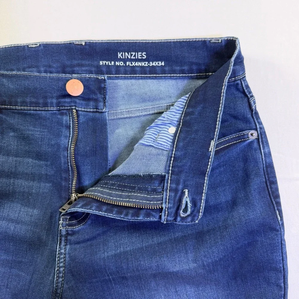 Mugsy Kinzies Dark Wash Stretch Denim Jeans Blue FLX4NKZ-34X34 Mens‎ 34x34